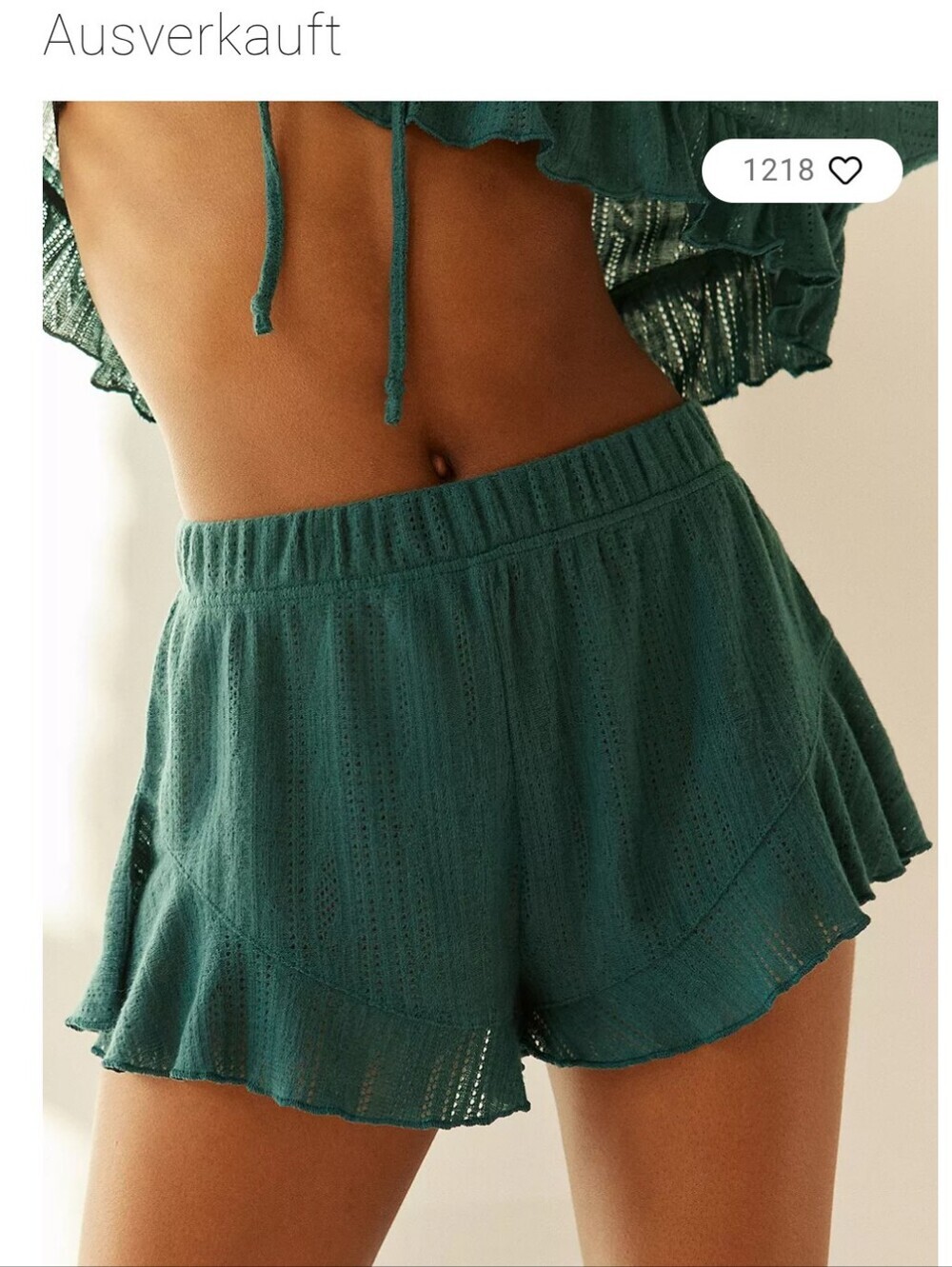Urban Outfitters Out from Under Size Large Green Boho Festival Shorts Lizzie